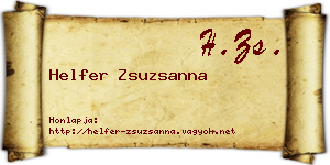 Helfer Zsuzsanna névjegykártya